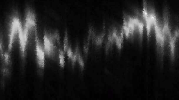 Abstracte Aurora Borealis Lichten Hele Zwarte Lucht Beweging Noorderlicht Een — Stockvideo