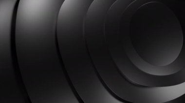 Yeşil ve gri arka plan. Hareket. Ovalar ve kareler aynı tarzda bir tünel gibi yapılmış. Üç boyutlu bir dairede dönüyorlar. Yüksek kalite 4k görüntü