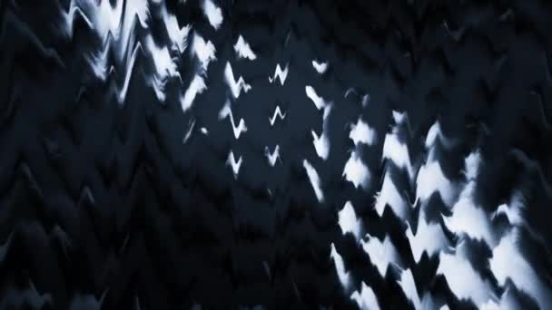 Endlos Fließende Kaleidoskopische Zickzackmuster Bewegung Langsam Rotierendes Dreieckiges Kaleidoskop — Stockvideo