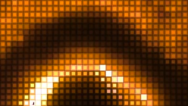 Işıldayan Pikselli Arkaplanı Tahkim Edilmiş Şekillerle Kapatın Hareket Kırpma Kare — Stok video