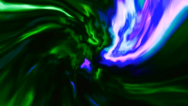 Filatura Psichedelica Spirale Fluente Mozione Vortice Multicolore Neon Rotante — Video Stock