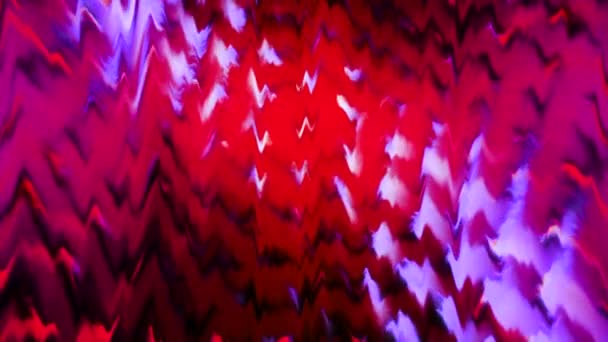 Eindeloos Vloeiende Kaleidoscopisch Zigzagpatroon Beweging Roterende Langzaam Transformerende Driehoekige Caleidoscoop — Stockvideo
