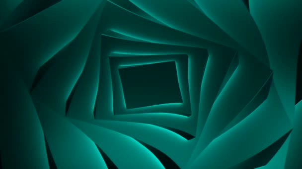 绿色和灰色背景 节假日和正方形像隧道 风格相同 以3D格式旋转成圆形 高质量的4K镜头 — 图库视频影像