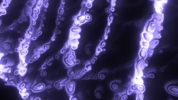 摘要细胞变态3D动画 模糊的分子线 — 图库视频影像