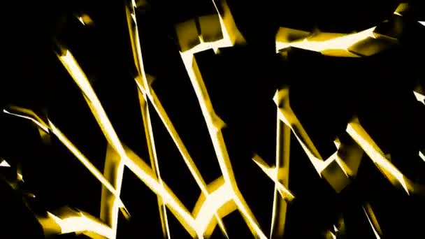 Schwarzer Hintergrund Mit Lasermustern Design Gelb Und Grün Expandierendes Gitter — Stockvideo