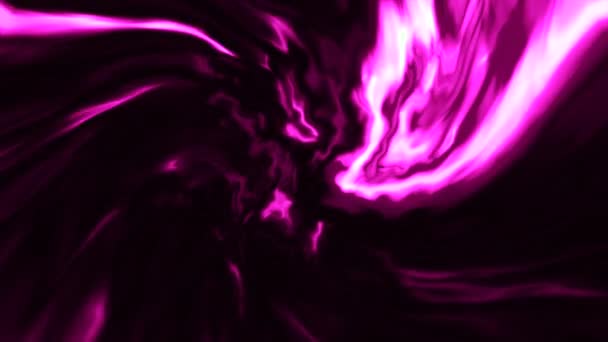 Psychedelische Drehung Und Fließende Spirale Bewegung Rotierender Neonfarbener Wirbel — Stockvideo