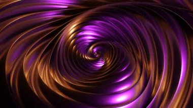 Minimum ince floresan sarmal sonsuz dönüş. Tasarım. Hipnotik efektli dönen metal.