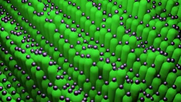 Sfondo Verde Ipnotico Progettazione Brevi Linee Sfumature Verdi Con Cerchio — Video Stock