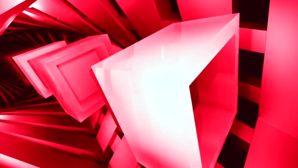 Tunnel Abstrait Avec Illusion Optique Mobile Design Cubes Circulant Travers — Video