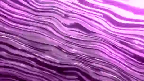 弯曲的波浪形条纹快速移动 在屏幕上闪烁着波浪形的线条 — 图库视频影像
