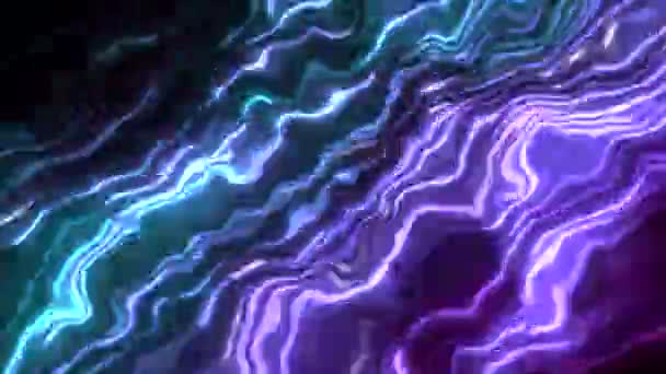 Glitch Lines Travelling Dark High Speed Motion Bright Neon Blinking — Stock Video