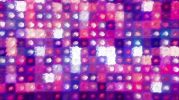 Mosaico Iluminado Moción Diseñador Multicolor Hecho Abstracción Por Computadora Imágenes — Vídeos de Stock
