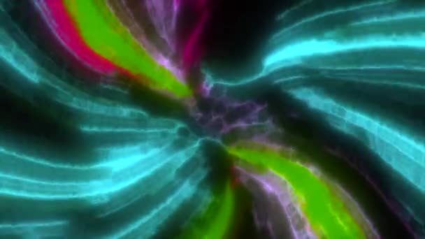 Cores Formas Brilhantes Movem Ondulam Tela Moção Spinning Salto Viagem — Vídeo de Stock