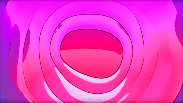 Růžové Zelené Rotující Kruhy Design Bohaté Pozadí Kruhy Kroužícími Kolem — Stock video