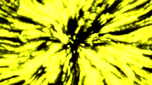 Желтые Бирюзовые Лучи Света Движение Темный Фон Подсвеченными Лучами Света — стоковое видео