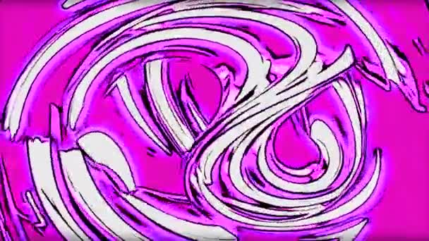 Неоновый Яркий Цвет Фона Дизайн Вращающиеся Белые Лучи Подсветкой Розовом — стоковое видео