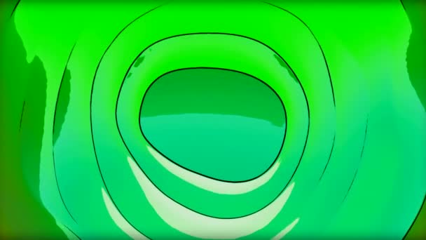 Růžové Zelené Rotující Kruhy Design Bohaté Pozadí Kruhy Kroužícími Kolem — Stock video