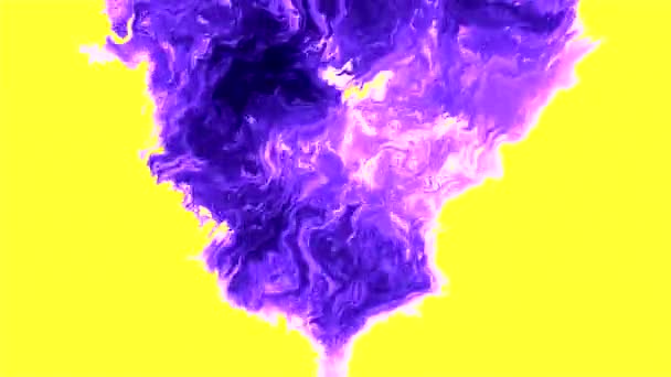 Фіолетовий Бірюзовий Дим Рух Жовтий Рожевий Фон Яскравим Райдужним Димом — стокове відео