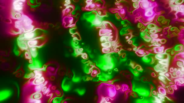 Animatie Met Plasma Moleculen Patroon Beweging Een Gloeiend Psychedelisch Patroon — Stockvideo