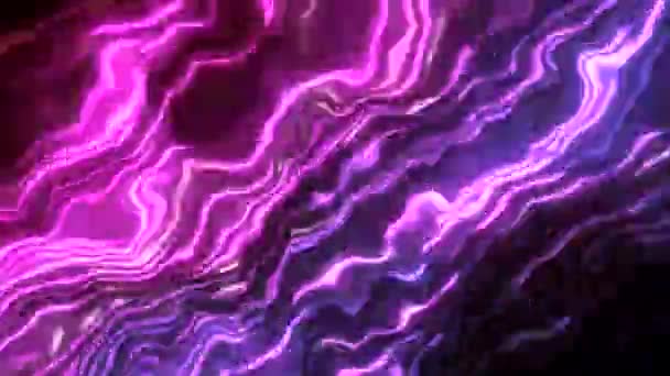 Lignes Multicolores Dans Abstraction Motion Fond Noir Avec Longues Rayures — Video
