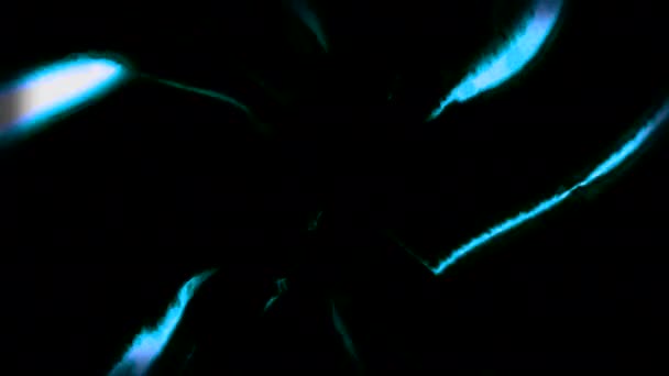 走火入魔行动 橙色和蓝色的光在黑色的背景上 分散在不同的侧面在抽象 高质量的4K镜头 — 图库视频影像