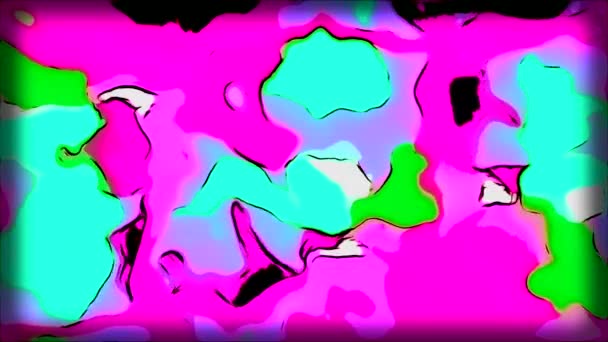 Синий Розовый Оттенки Движение Яркая Анимация Которая Плавает Других Оттенках — стоковое видео