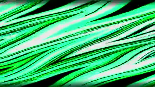 深色背景 线条明亮浓密 在抽象中形成的绿色和黄色线条图案 高质量的4K镜头 — 图库视频影像