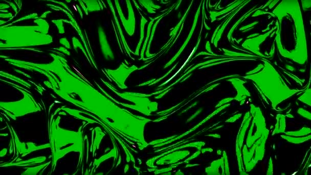 Líquido Esparcido Verde Rojo Diseño Abstracción Brillante Con Manchas Reflejos — Vídeos de Stock