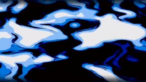 蓝色和红色的背景是抽象的 以3D格式制造的发光和溢出液体 高质量的4K镜头 — 图库视频影像