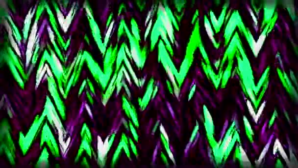 Fond Noir Avec Une Guirlande Ardente Motion Triangles Jaunes Verts — Video