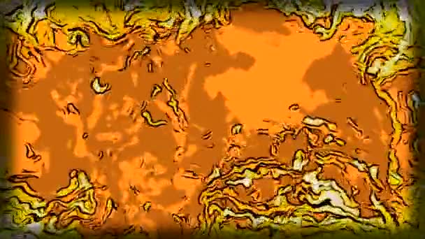 Oranye Dan Hijau Tempat Menyebar Gerak Animasi Tiga Dengan Gumpalan — Stok Video