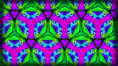 Soyut sürrealite hareket arkaplanı, çeşitli kaleydoskop. Hareket. Çelişkili şekiller değişiyor