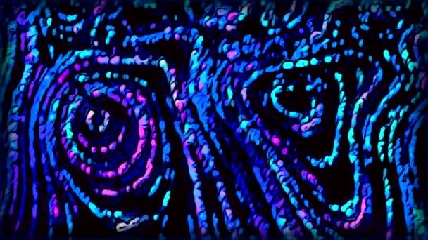 Abstrakter Hintergrund Mit Leuchtenden Partikeln Die Ovale Formen Erzeugen Bewegung — Stockvideo