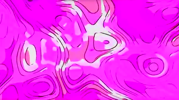 具有波纹的液体抽象表面 超现实五彩缤纷的流水 — 图库视频影像