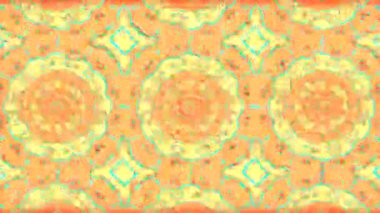 Mandala desenli kaleydoskop sekansı. Hareket. Şekil ve çiçek sıraları