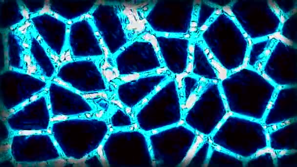清除发光的移动线条 有活动线及脉动的分子网格 黑色背景上的分子Dna网络 高质量的4K镜头 — 图库视频影像