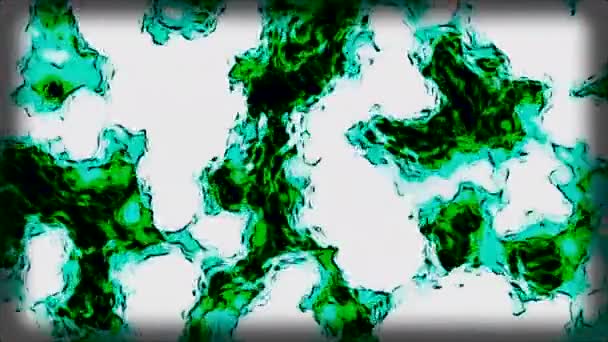 Benekli Parlak Moleküler Sıvının Animasyonu Tasarım Moleküler Parçacıklar Sıvı Içinde — Stok video