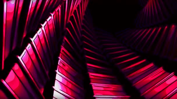 Політ Абстрактному Науково Фантастичному Тунелі Футуристичний Високотехнологічний Фон Рух Обертається — стокове відео