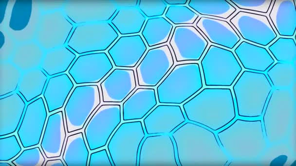 Padrão Escala Cobra Colorido Abstrato Moção Formas Alongamento Hexagonais Fundo — Vídeo de Stock