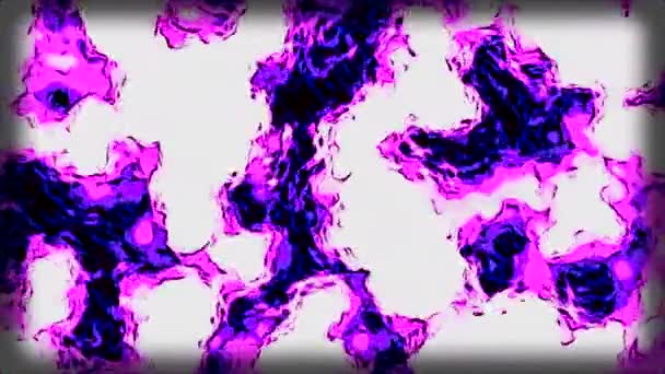 Animação Líquido Molecular Brilhante Com Manchas Desenho Partículas Moleculares Movimento — Vídeo de Stock