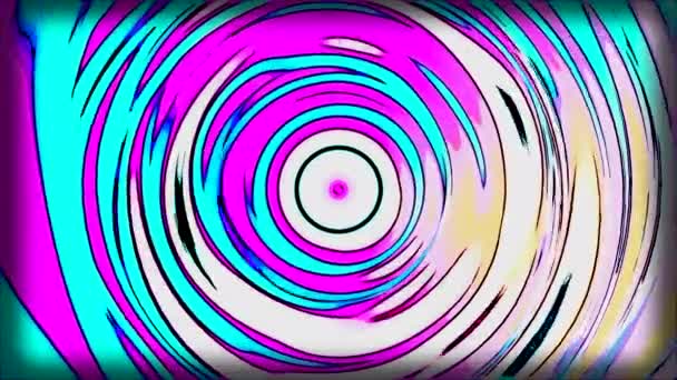 Túnel Hipnótico Con Líneas Líquidas Colores Brillantes Diseño Las Pinturas — Vídeo de stock