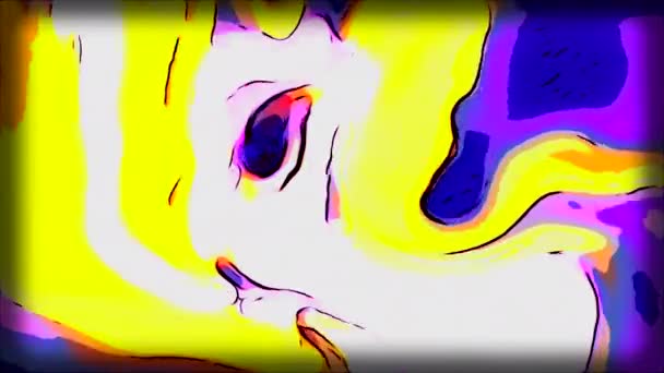 Fließende Zeichnung Acrylstruktur Mit Bunten Wellen Bewegung Mischkulisse Für Flüssige — Stockvideo