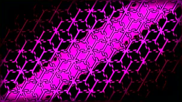 Abstract Grid Moving Chains Motion Grid Moving Strips Chain Chain — Stock Video