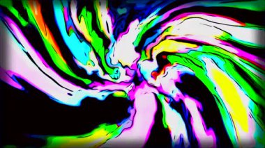 Enerji sarmalında renkli çizgiler hareket eder. Hareket. Parlak çizgilerle hareket eden renkli spiraller. Sarmal patlamada enerji akışı bantları. 