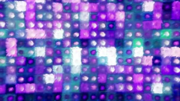 Cuadrados Azul Púrpura Moción Diseñador Luz Con Detalles Iluminados Realizados — Vídeo de stock