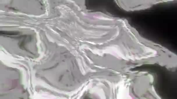 Black White Energy Flow Motion Animated River Back White Energy — Stock Video