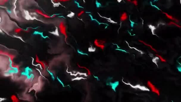 Surface Eau Sombre Abstraite Avec Des Ondulations Différentes Éruptions Lumineuses — Video