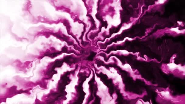 Purple Pink Corridor Motion Light Beautiful Abstraction Tunnel Shape Flower — Stock Video