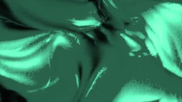 Синие Зеленые Пятна Движение Толстая Смесь Сделанная Компьютерной Графики Которая — стоковое видео