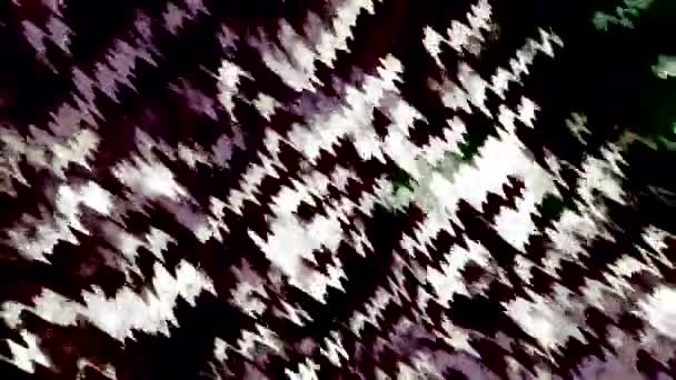 Абстрактные Красочные Блестящие Полоски Движение Размытые Мазки Черном Фоне — стоковое видео